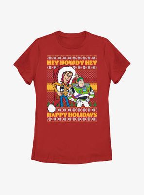Disney Pixar Toy Story Howdy Holidays Womens T-Shirt