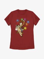 Disney Pixar Toy Story Woody Christmas Lasso Womens T-Shirt