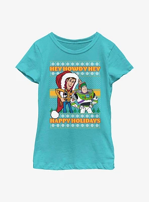 Disney Pixar Toy Story Howdy Holidays Youth Girls T-Shirt