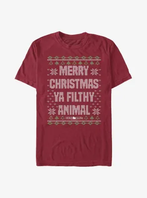 Home Alone Ya Filthy Animal Christmas Pattern T-Shirt