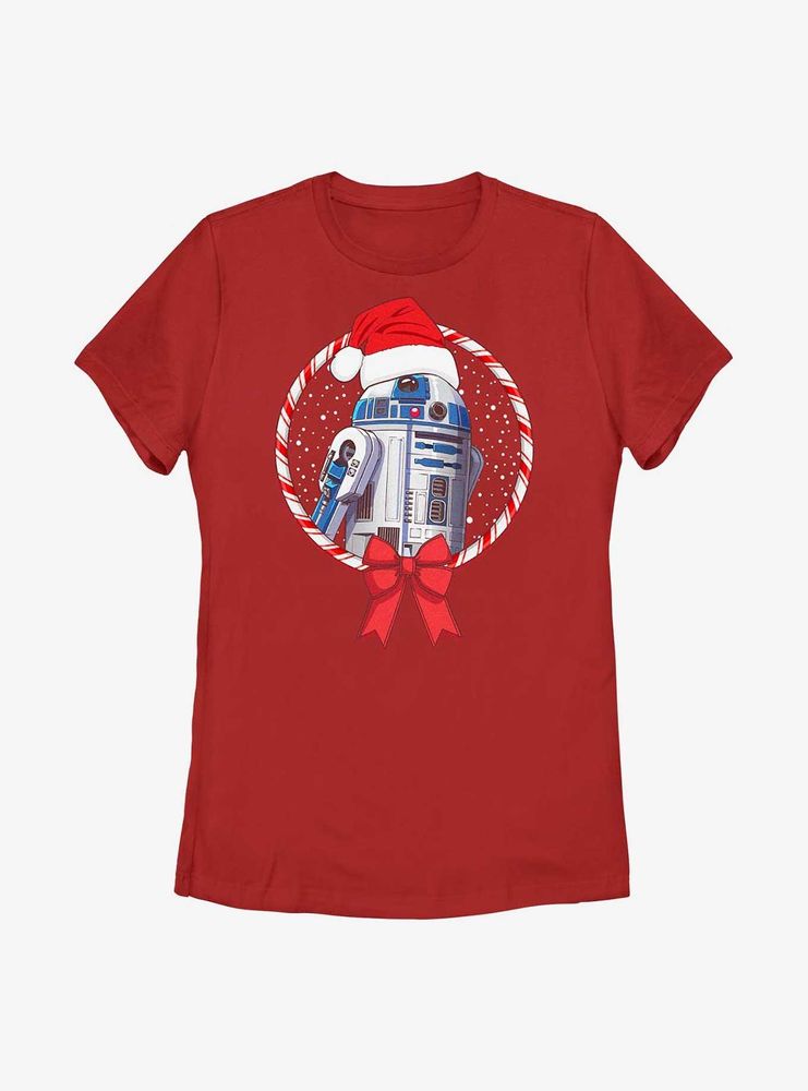 Star Wars R2-D2 Candy Cane Womens T-Shirt