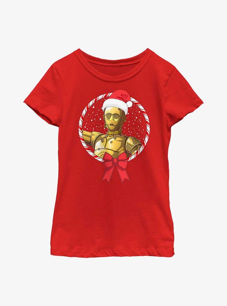 Star Wars CP-30 Candy Cane Youth Girls T-Shirt