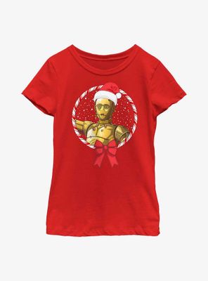 Star Wars CP-30 Candy Cane Youth Girls T-Shirt