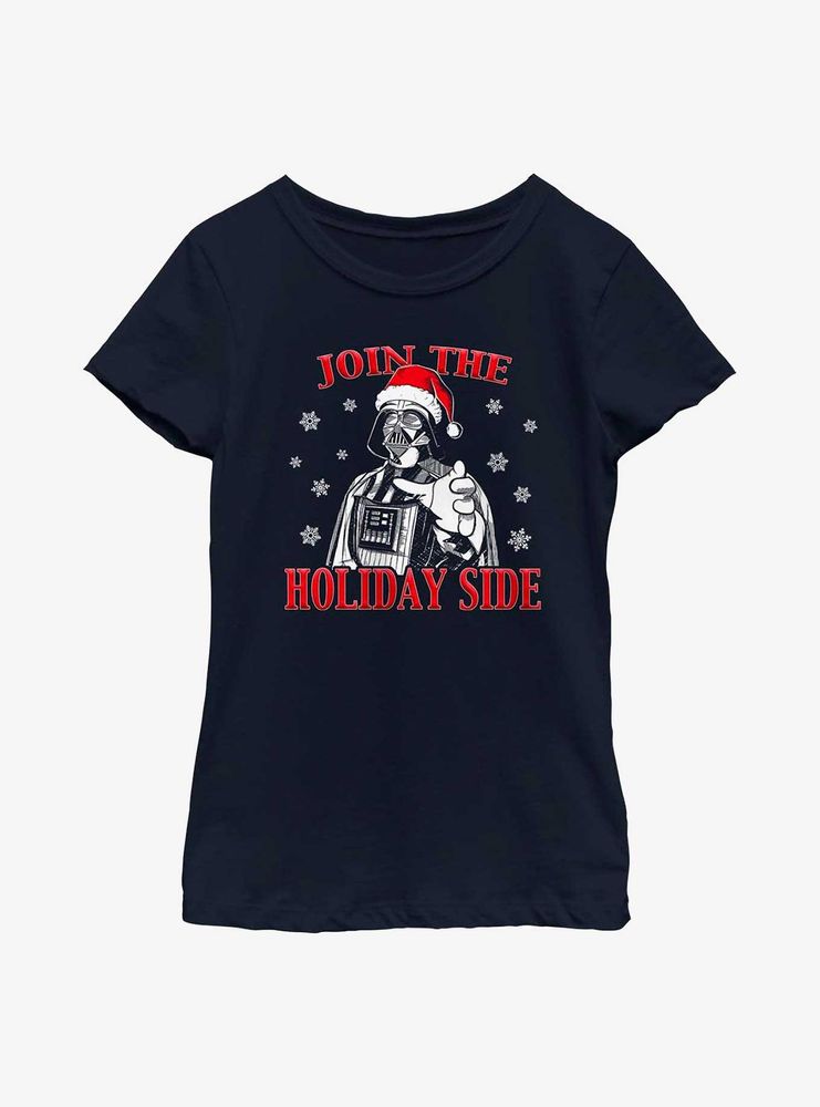 Star Wars Join The Holiday Side Youth Girls T-Shirt