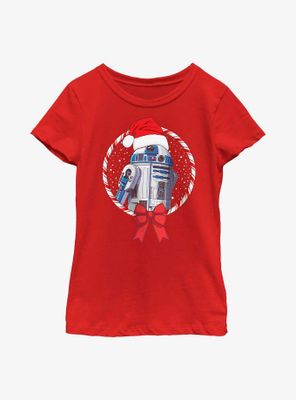Star Wars R2-D2 Candy Cane Youth Girls T-Shirt