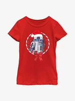 Star Wars R2-D2 Candy Cane Youth Girls T-Shirt