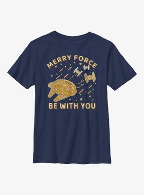 Star Wars Gingerbread Millennium Falcon Youth T-Shirt
