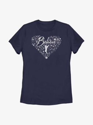 Disney Tinkerbell Believe Winter Fill Womens T-Shirt