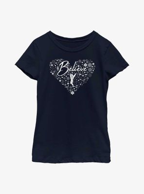 Disney Tinkerbell Believe Winter Fill Youth Girls T-Shirt