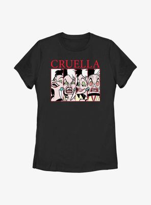 Disney 101 Dalmatians Cruella Expressions Womens T-Shirt