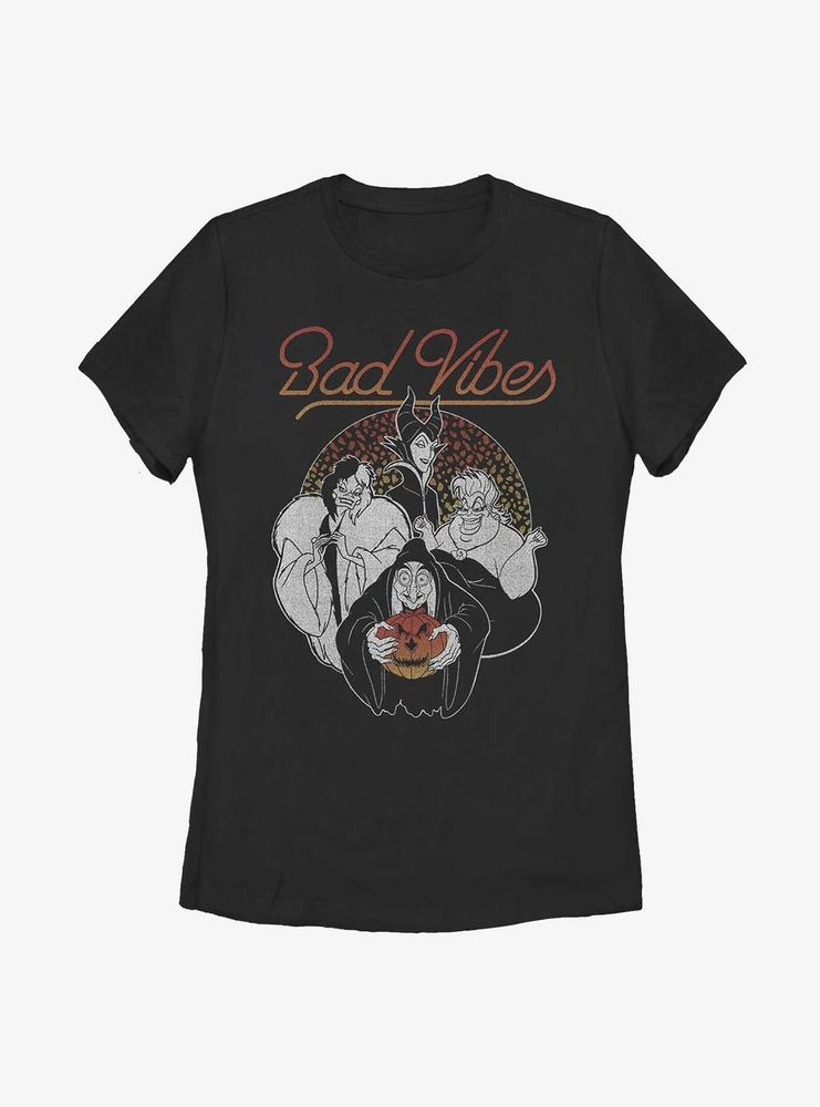 Disney Villains Bad Vibes Womens T-Shirt