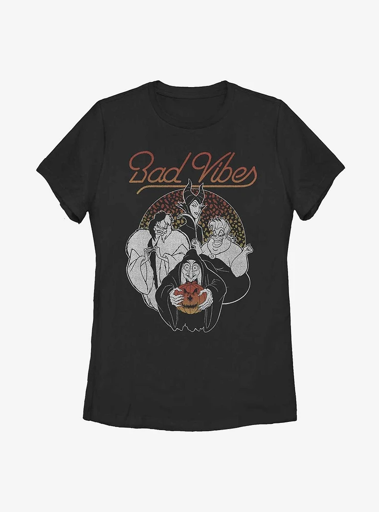 Disney Villains Bad Vibes Womens T-Shirt