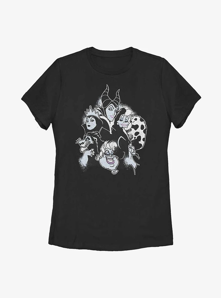Disney Villains Heads Womens T-Shirt