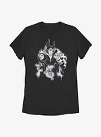Disney Villains Heads Womens T-Shirt