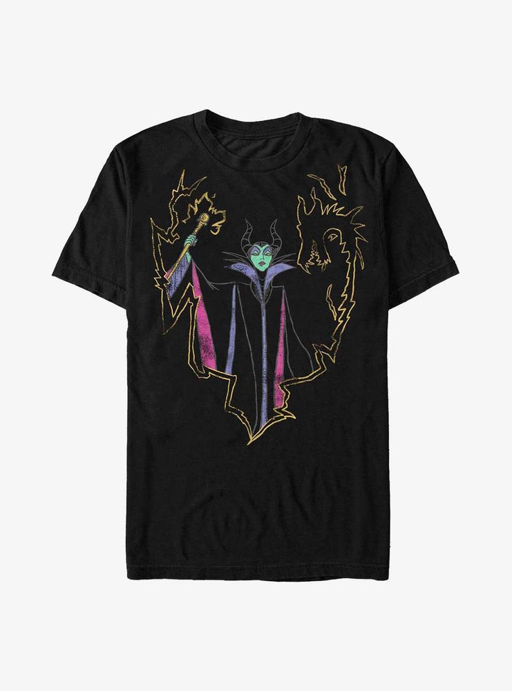 Disney Store Maleficent Dragon Sleeping Beauty Black Womens T