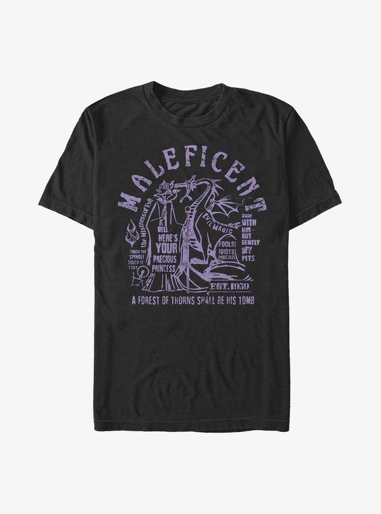 Disney Sleeping Beauty Maleficent Verbiage T-Shirt