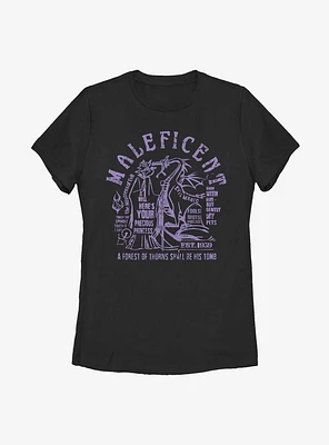 Disney Sleeping Beauty Maleficent Verbiage Womens T-Shirt