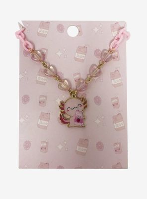 Axolotl Heart Chain Necklace