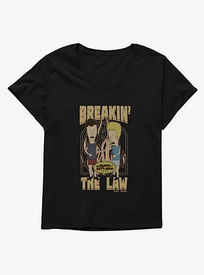 Beavis And Butthead Breakin The Law Girls T-Shirt Plus