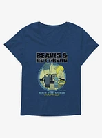 Beavis And Butthead Rock The World Girls T-Shirt Plus