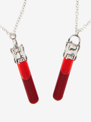Blood Vial Best Friend Necklace Set