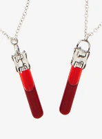 Blood Vial Best Friend Necklace Set