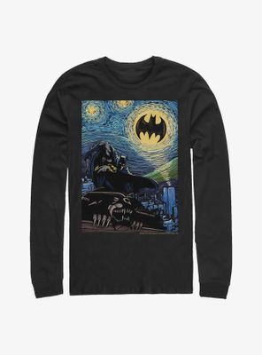DC Comics Batman Over Starry Gotham Long-Sleeve T-Shirt