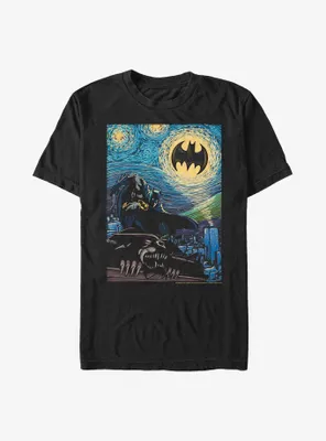 DC Comics Batman Over Starry Gotham T-Shirt