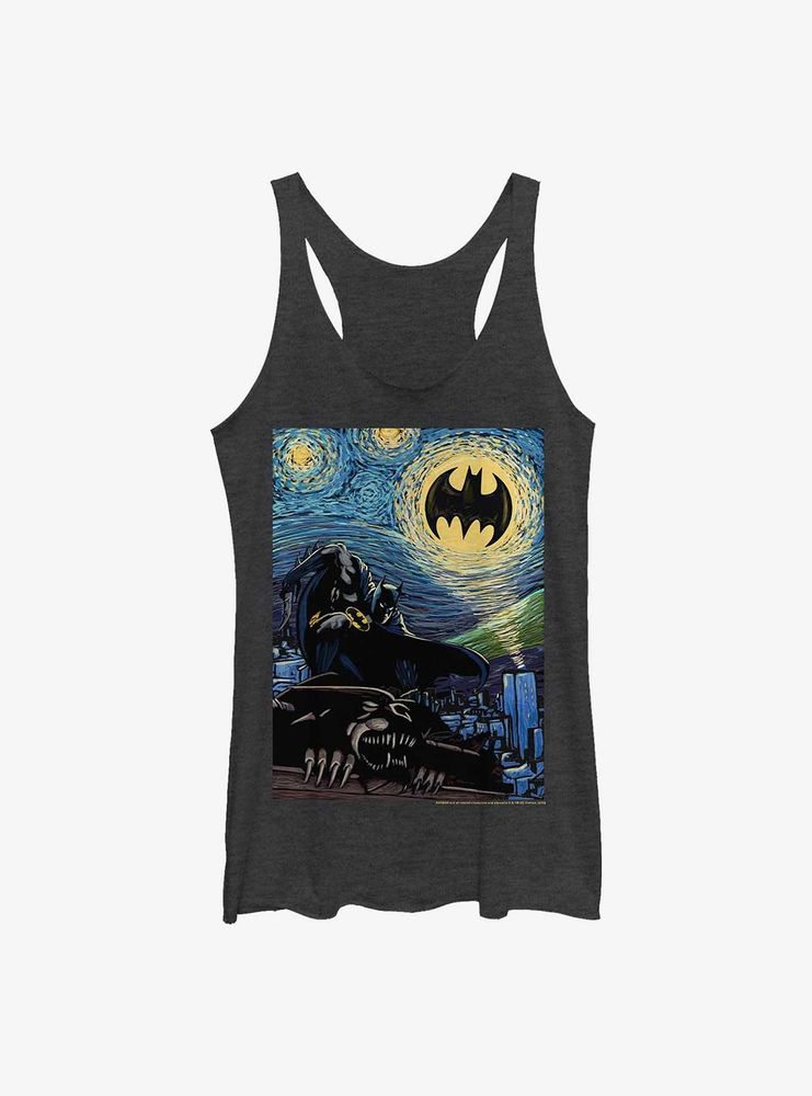 DC Comics Batman Over Starry Gotham Womens Tank Top