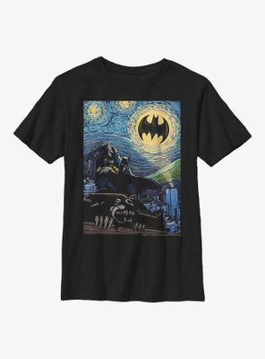 DC Comics Batman Over Starry Gotham Youth T-Shirt