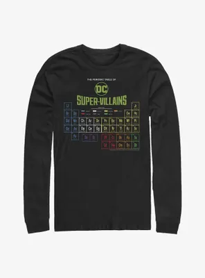 DC Comics Periodic Table Of Super-Villains Long-Sleeve T-Shirt