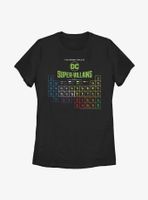 DC Comics Periodic Table Of Super-Villains Womens T-Shirt