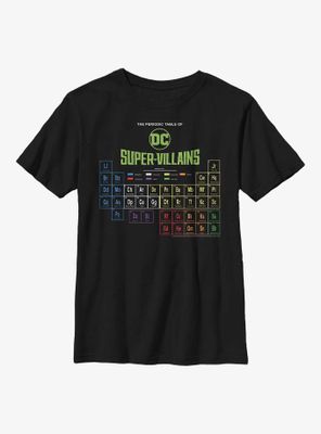 DC Comics Periodic Table Of Super-Villains Youth T-Shirt