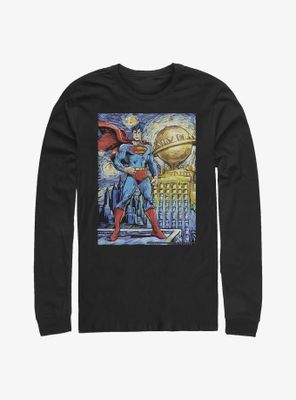 DC Comics Superman Starry Metropolis Long-Sleeve T-Shirt