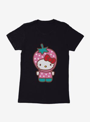 Hello Kitty Five A Day Strawberry Hat Womens T-Shirt