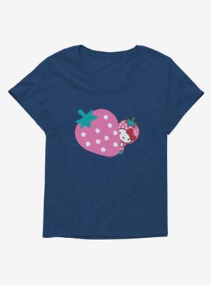 Hello Kitty Five A Day Pink Strawberry Womens T-Shirt Plus
