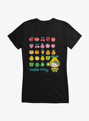 Hello Kitty Five A Day Healthy Logo Girls T-Shirt