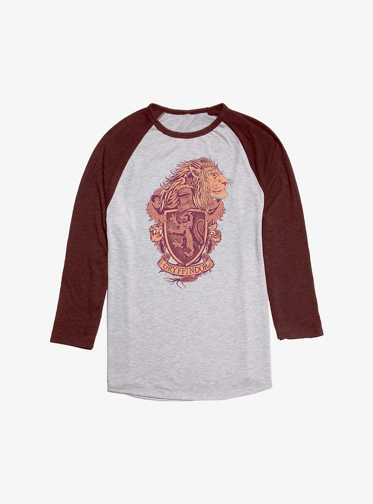 Harry Potter Fire Gryffindor Emblem Raglan