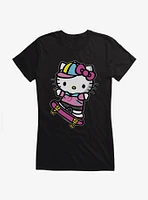 Hello Kitty Skateboard  Girls T-Shirt