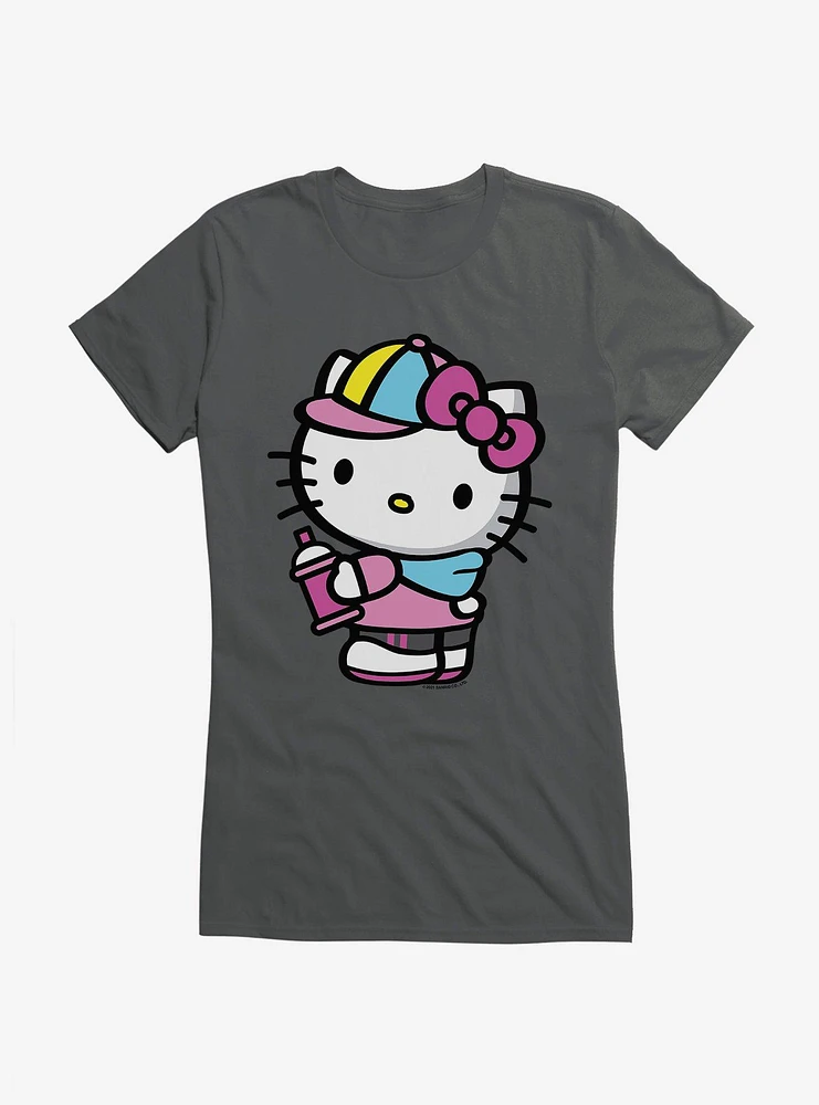 Hello Kitty Spray Can Side  Girls T-Shirt