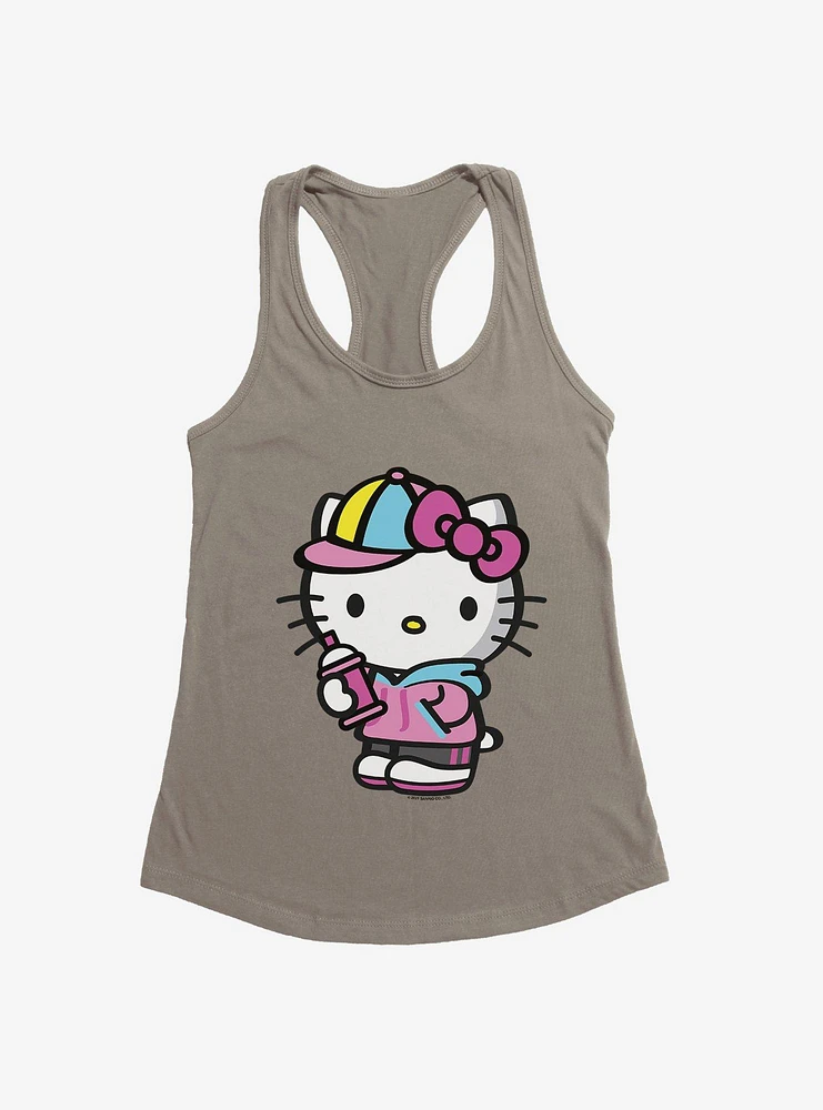 Hello Kitty Spray Can Front  Girls Tank