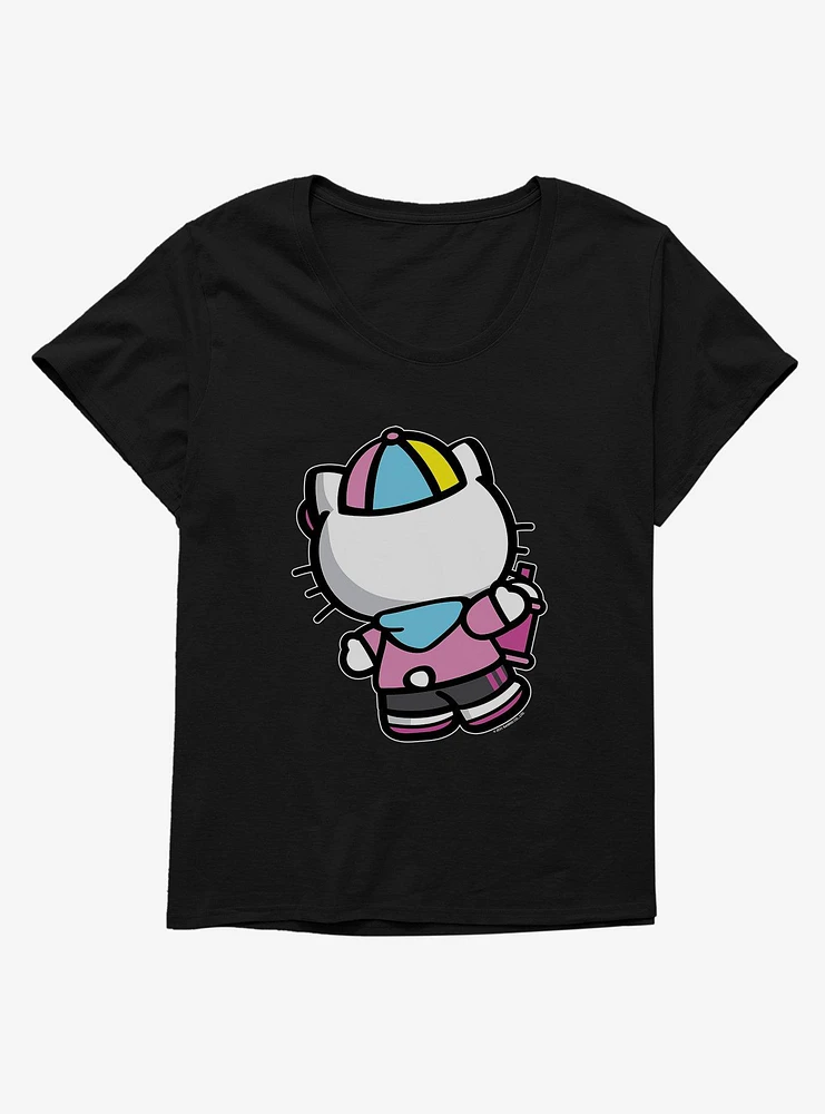 Hello Kitty Spray Can Back Girls T-Shirt Plus