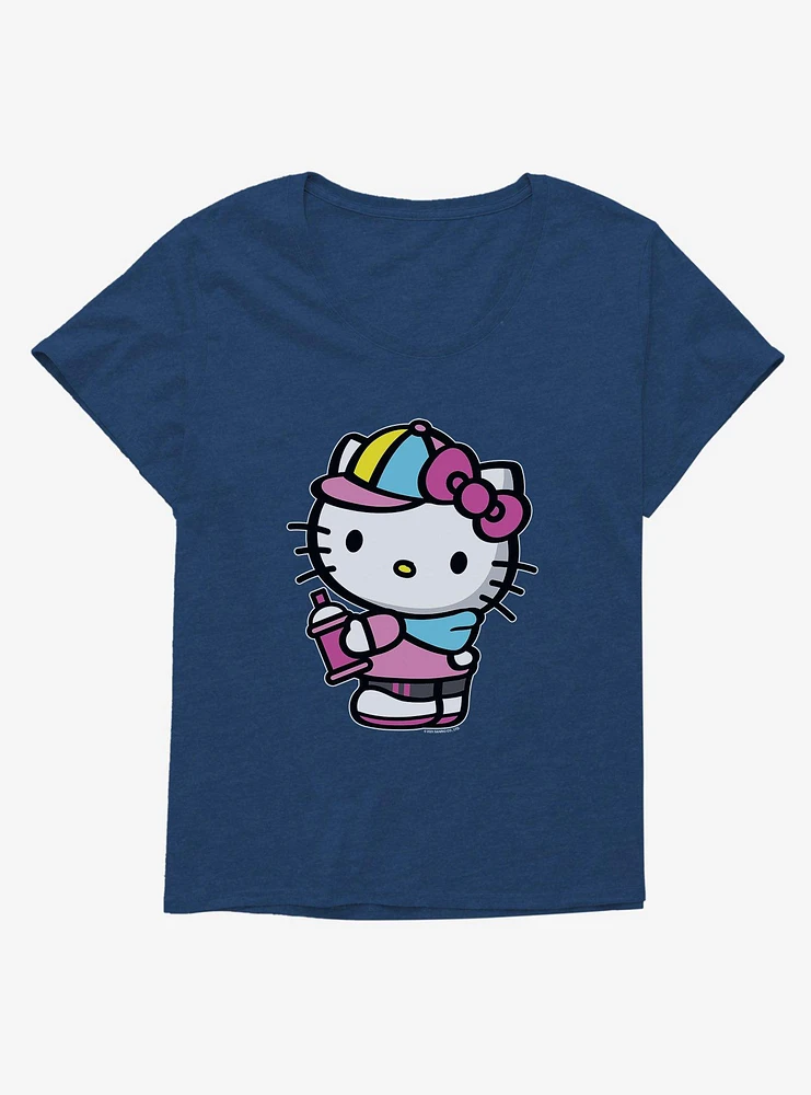 Hello Kitty Spray Can Side Girls T-Shirt Plus