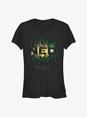 The Matrix Hello Neo Girls T-Shirt