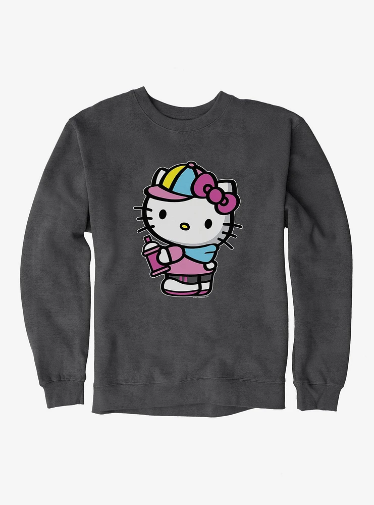Hello Kitty Spray Can Side Sweatshirt