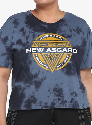 Her Universe Marvel Thor: Love And Thunder New Asgard Blue Wash Girls Crop T-Shirt Plus Size