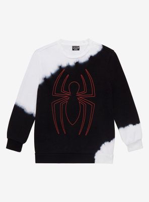 Marvel Spider-Man Spider Logo Youth Radial Dye Crewneck - BoxLunch Exclusive