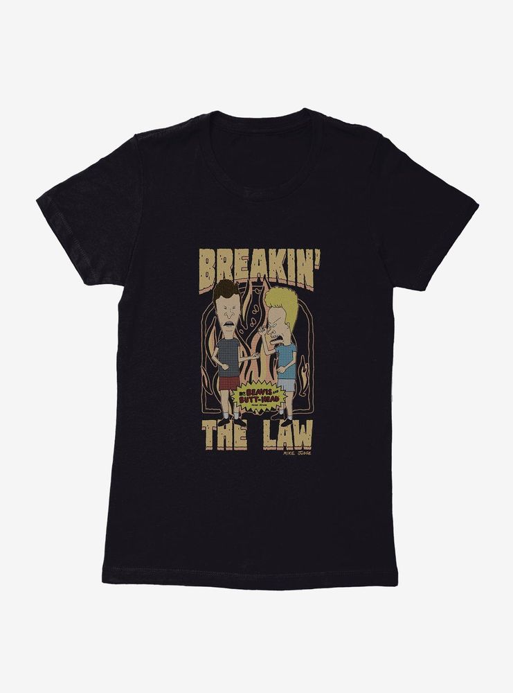 Beavis And Butthead Breakin The Law Womens T-Shirt