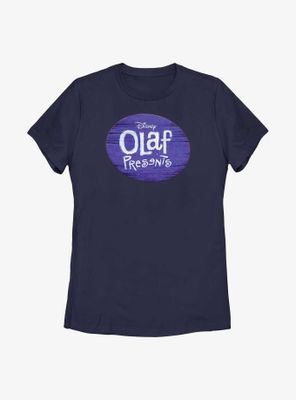 Disney Olaf Presents Logo Womens T-Shirt