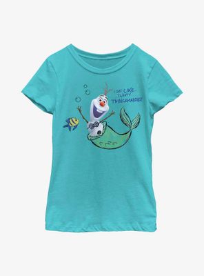 Disney Olaf Presents Ariel Mermaid Outfit Youth Girls T-Shirt